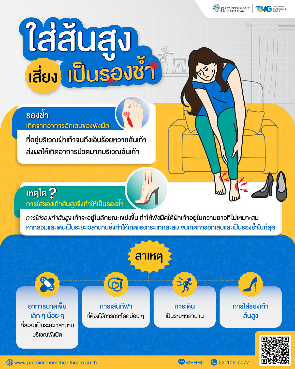 ใส่ส้นสูงเสี่ยงเป็นรองช้ำ